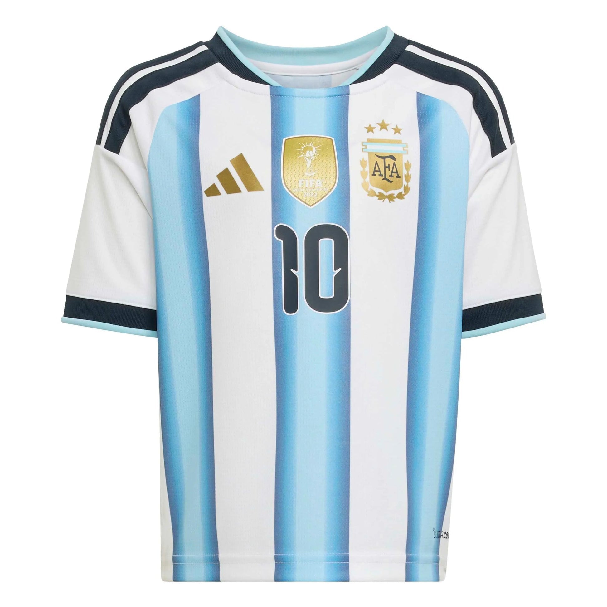 2026 Argentina Kid's Home Messi #10 Mini Kit White / Icey Blue / Light Blue - Adidas