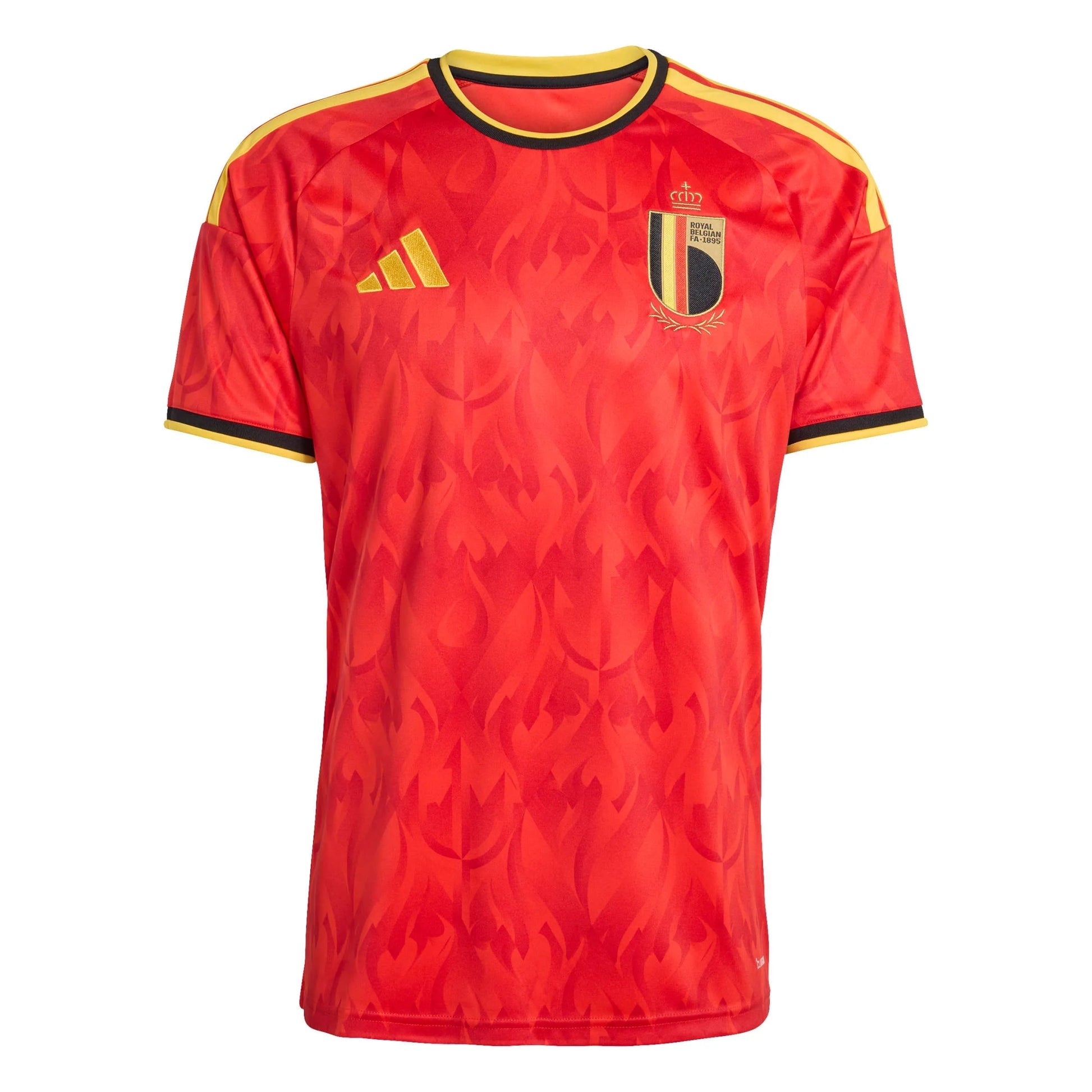 2026 Belgium Men's Stadium Home Soccer Jersey Red / Bold Gold - Adidas