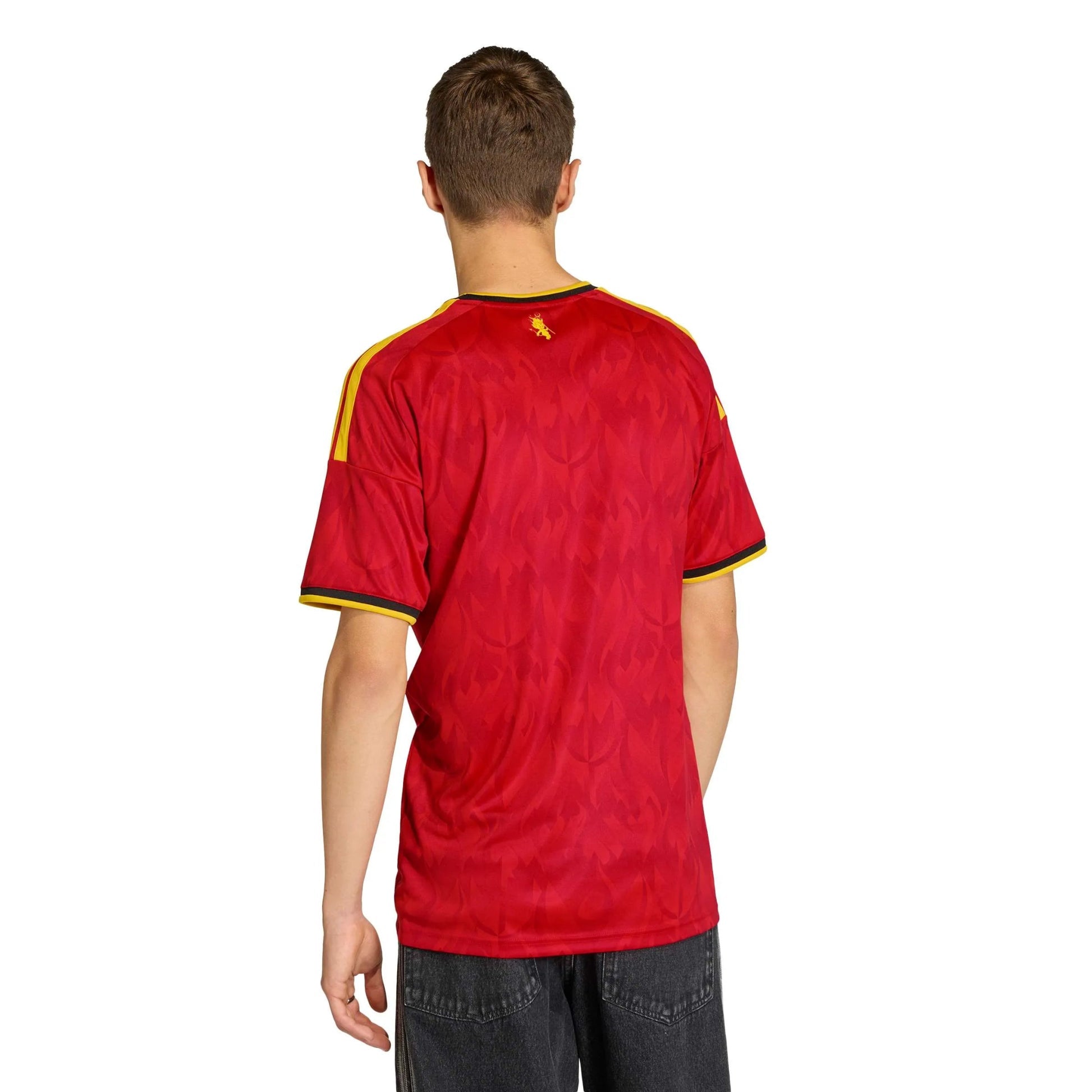 2026 Belgium Men's Stadium Home Soccer Jersey Red / Bold Gold - Adidas