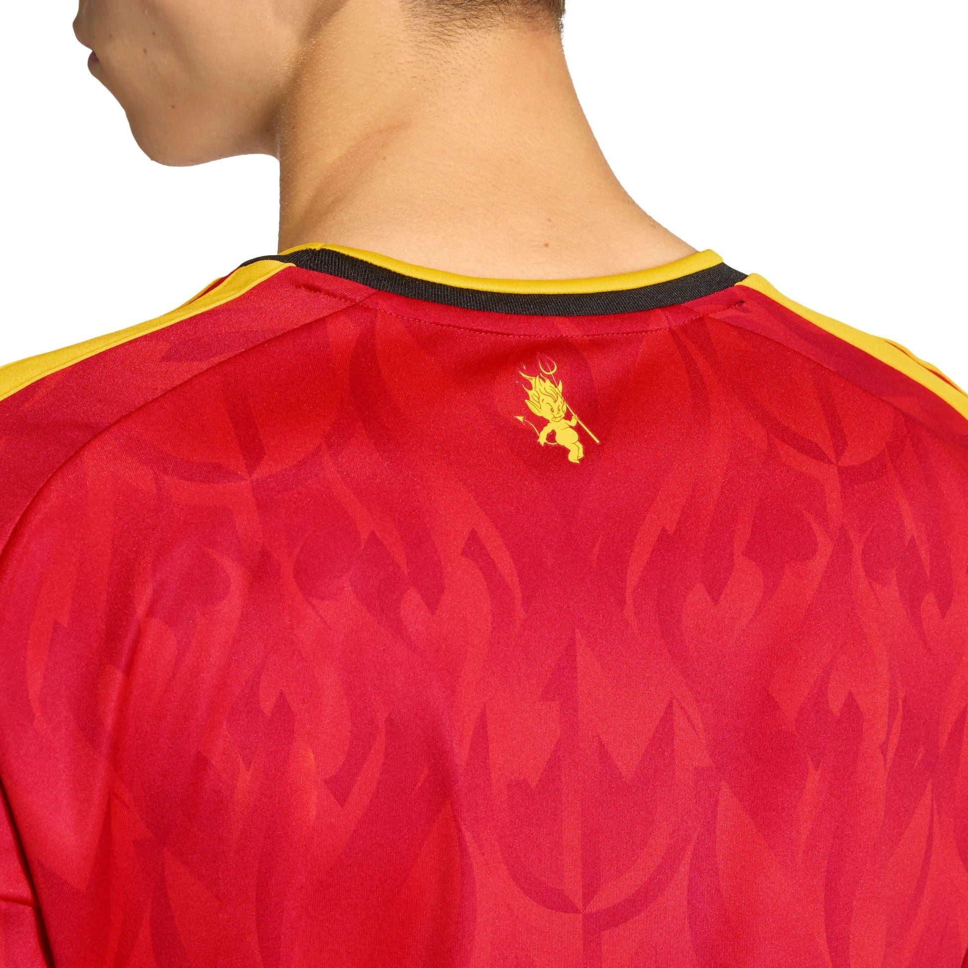 2026 Belgium Men's Stadium Home Soccer Jersey Red / Bold Gold - Adidas