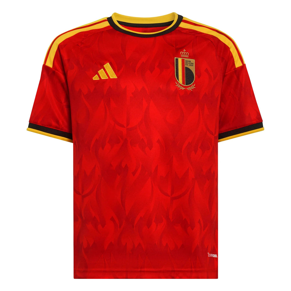 2026 Belgium Youth Stadium Home Soccer Jersey Red / Bold Gold - Adidas