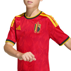 2026 Belgium Youth Stadium Home Soccer Jersey Red / Bold Gold - Adidas