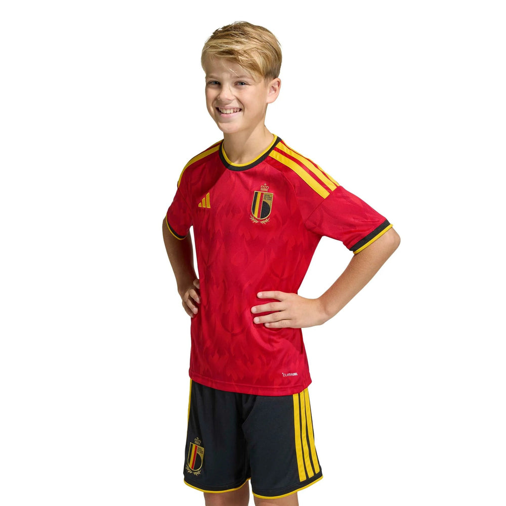 2026 Belgium Youth Stadium Home Soccer Jersey Red / Bold Gold - Adidas