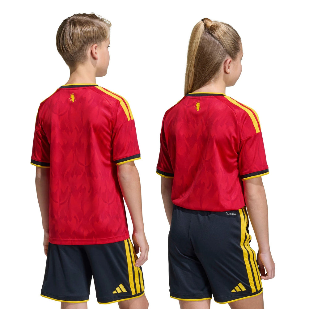 2026 Belgium Youth Stadium Home Soccer Jersey Red / Bold Gold - Adidas