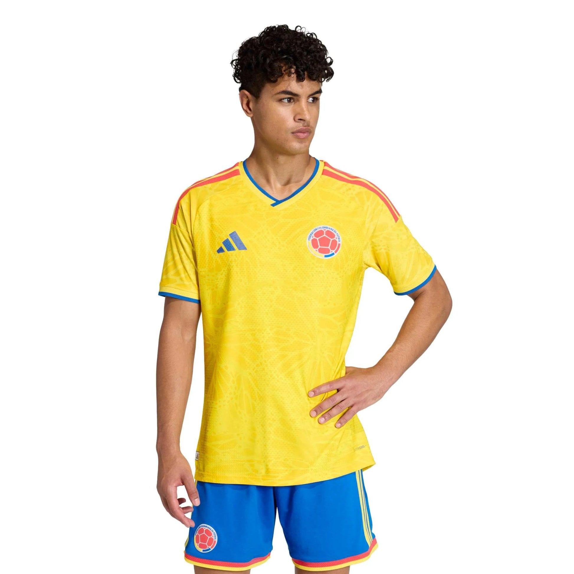 2026 Colombia Men's Authentic Home Soccer Jersey Impact Yellow - Adidas