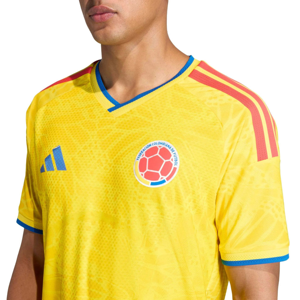 2026 Colombia Men's Authentic Home Soccer Jersey Impact Yellow - Adidas