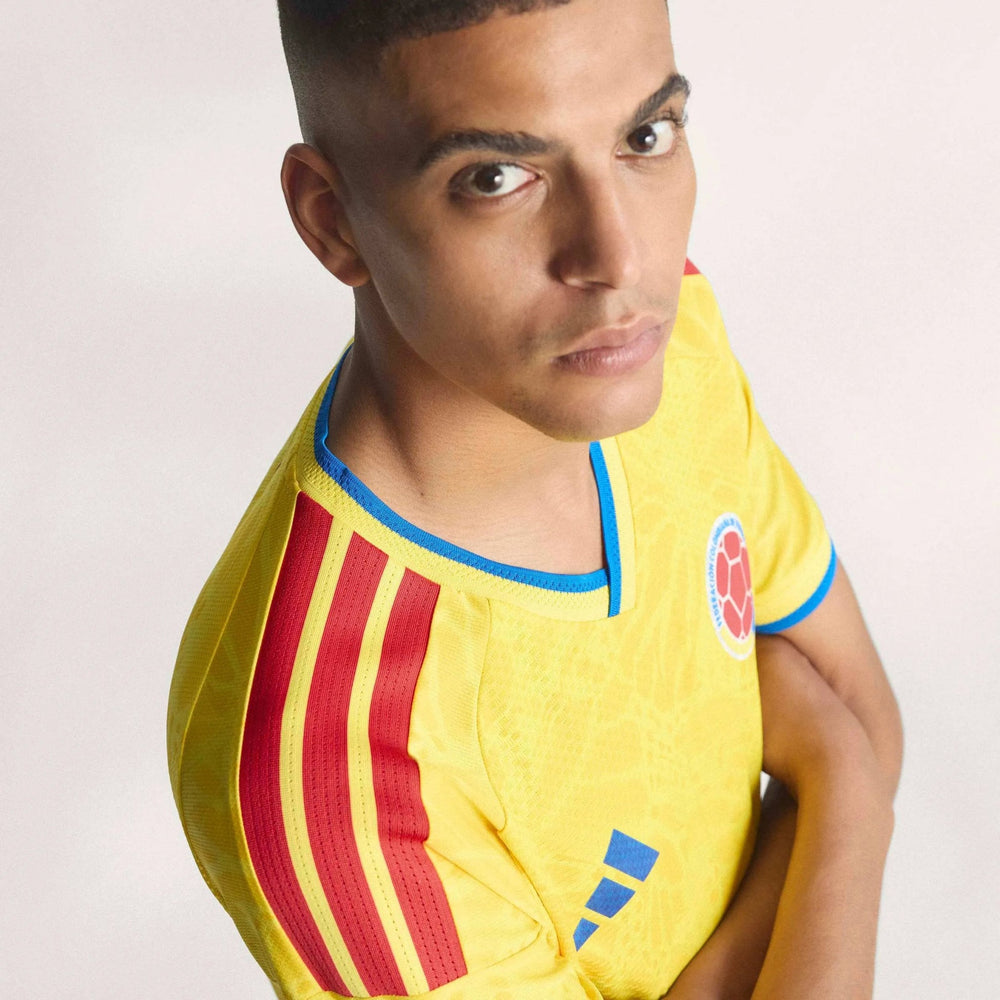 2026 Colombia Men's Authentic Home Soccer Jersey Impact Yellow - Adidas