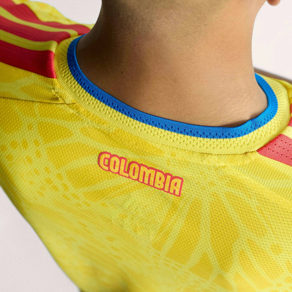 2026 Colombia Men's Authentic Home Soccer Jersey Impact Yellow - Adidas