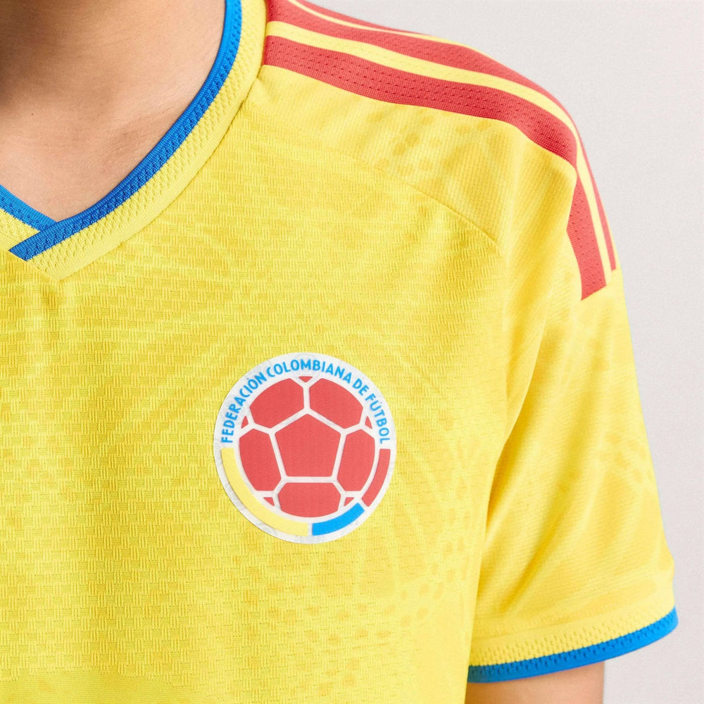 2026 Colombia Men's Authentic Home Soccer Jersey Impact Yellow - Adidas