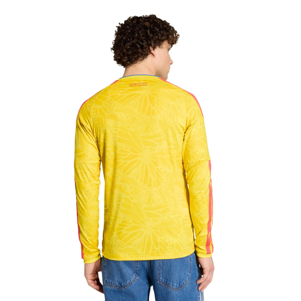 2026 Colombia Men's Stadium Home Long-Sleeve Soccer Jersey Impact Yellow - Adidas