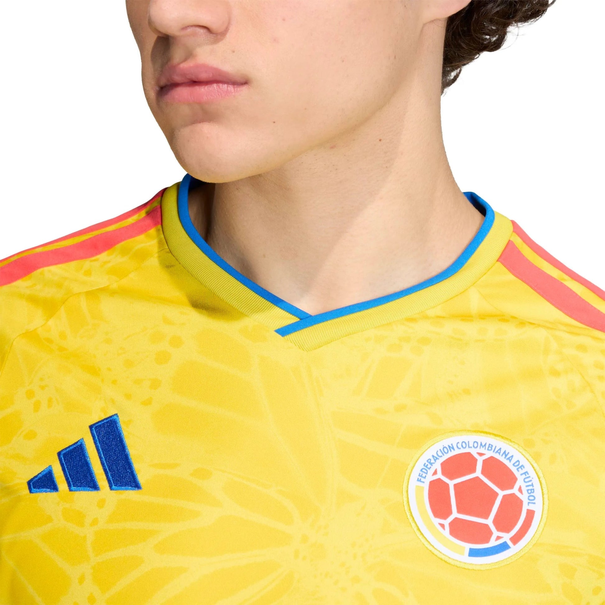 2026 Colombia Men's Stadium Home Long-Sleeve Soccer Jersey Impact Yellow - Adidas