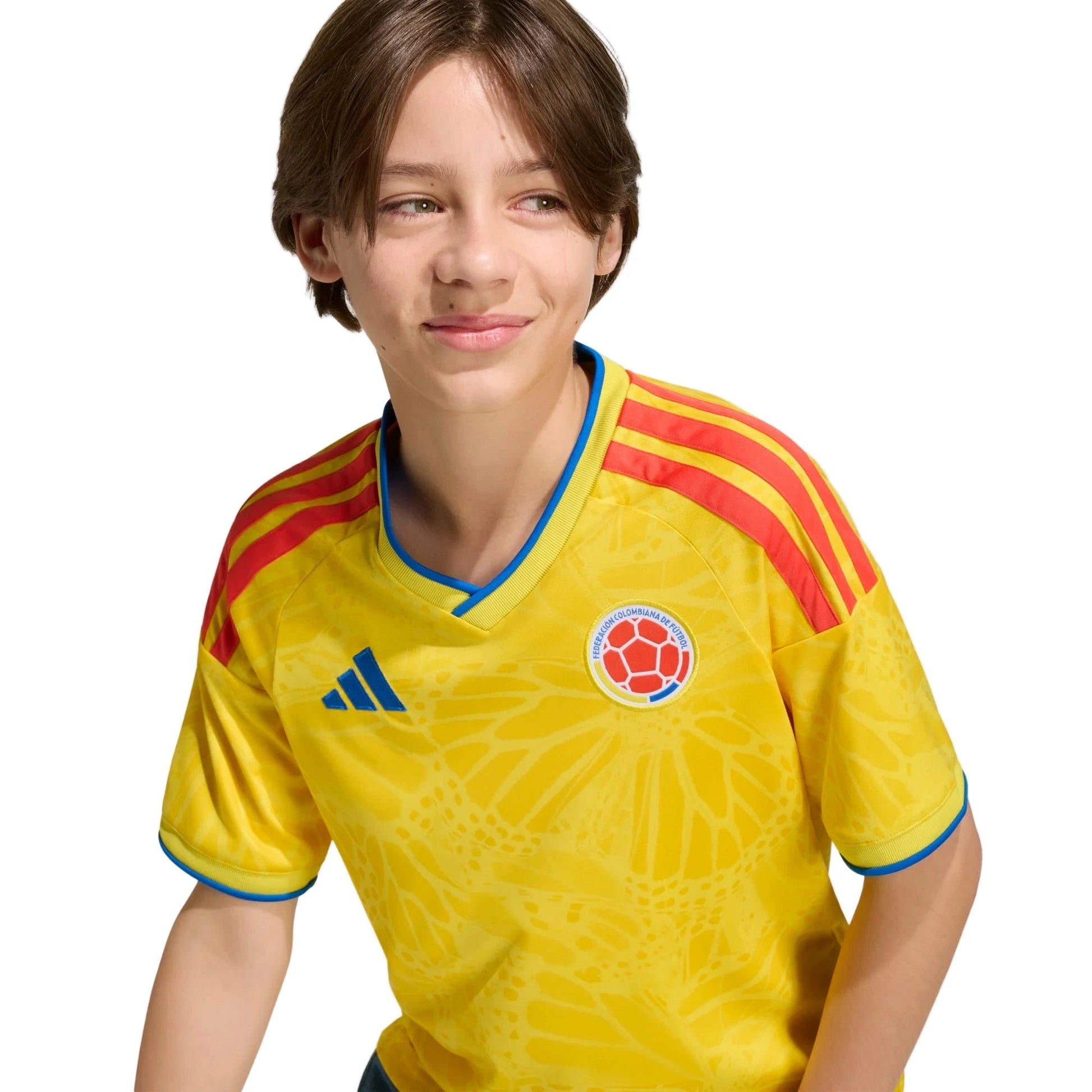 2026 Colombia Youth Stadium Home Soccer Jersey Impact Yellow - Adidas
