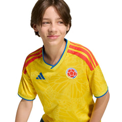 2026 Colombia Youth Stadium Home Soccer Jersey Impact Yellow - Adidas