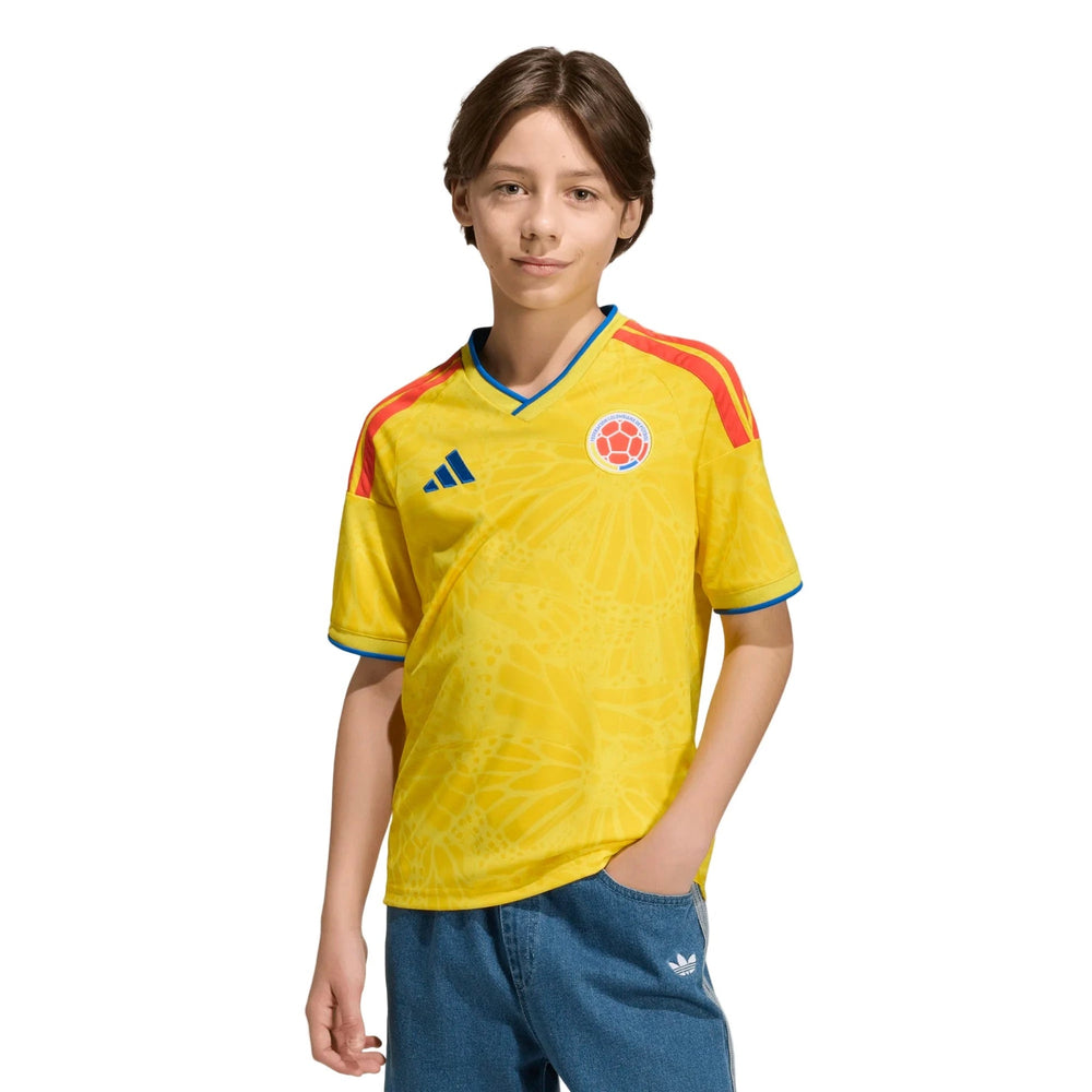 2026 Colombia Youth Stadium Home Soccer Jersey Impact Yellow - Adidas