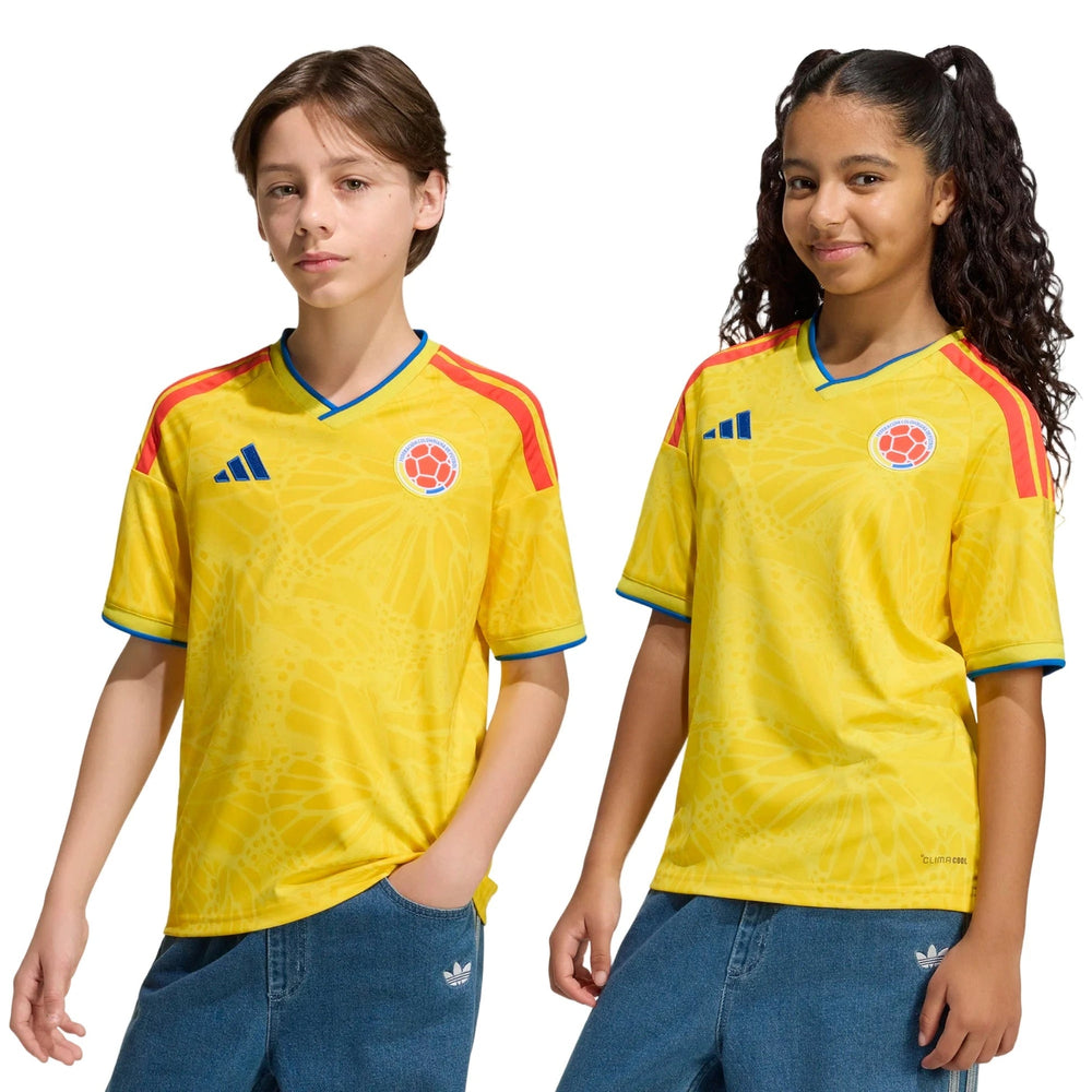 2026 Colombia Youth Stadium Home Soccer Jersey Impact Yellow - Adidas