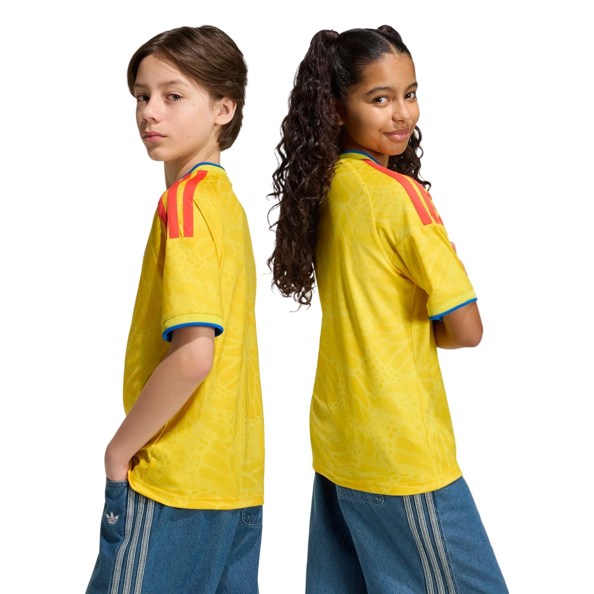 2026 Colombia Youth Stadium Home Soccer Jersey Impact Yellow - Adidas