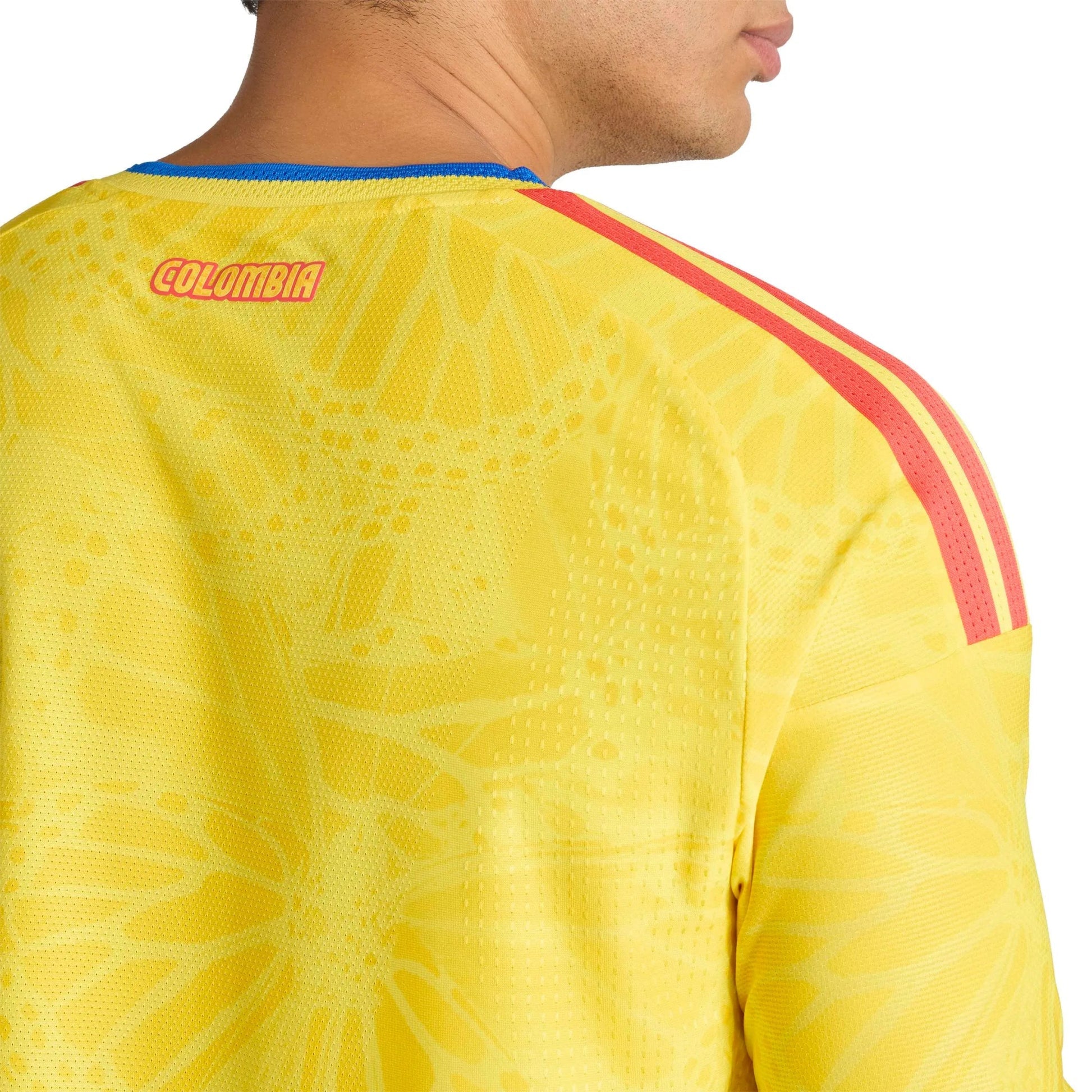 2026 Colombia Men's Authentic Home Long-Sleeve Soccer Jersey Impact Yellow - Adidas