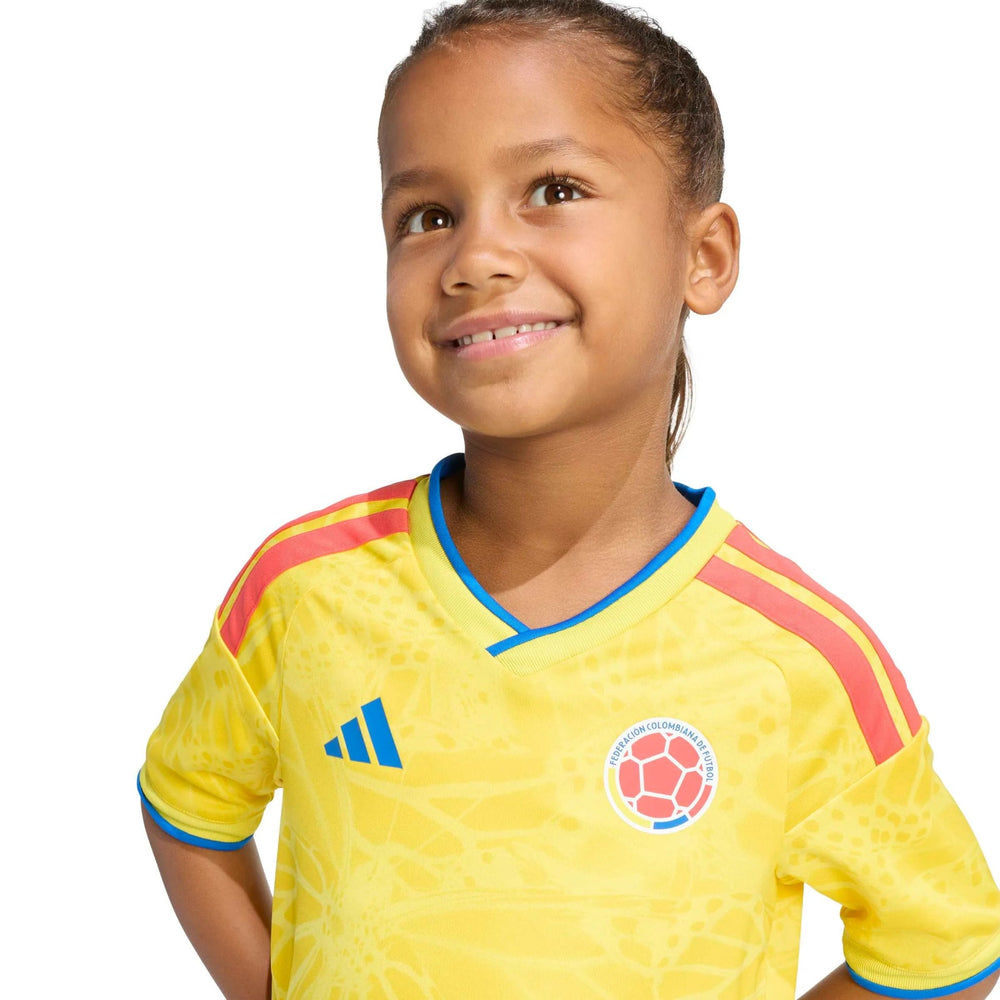 2026 Colombia Kid's Home Mini Kit Impact Yellow / Glory Blue - Adidas