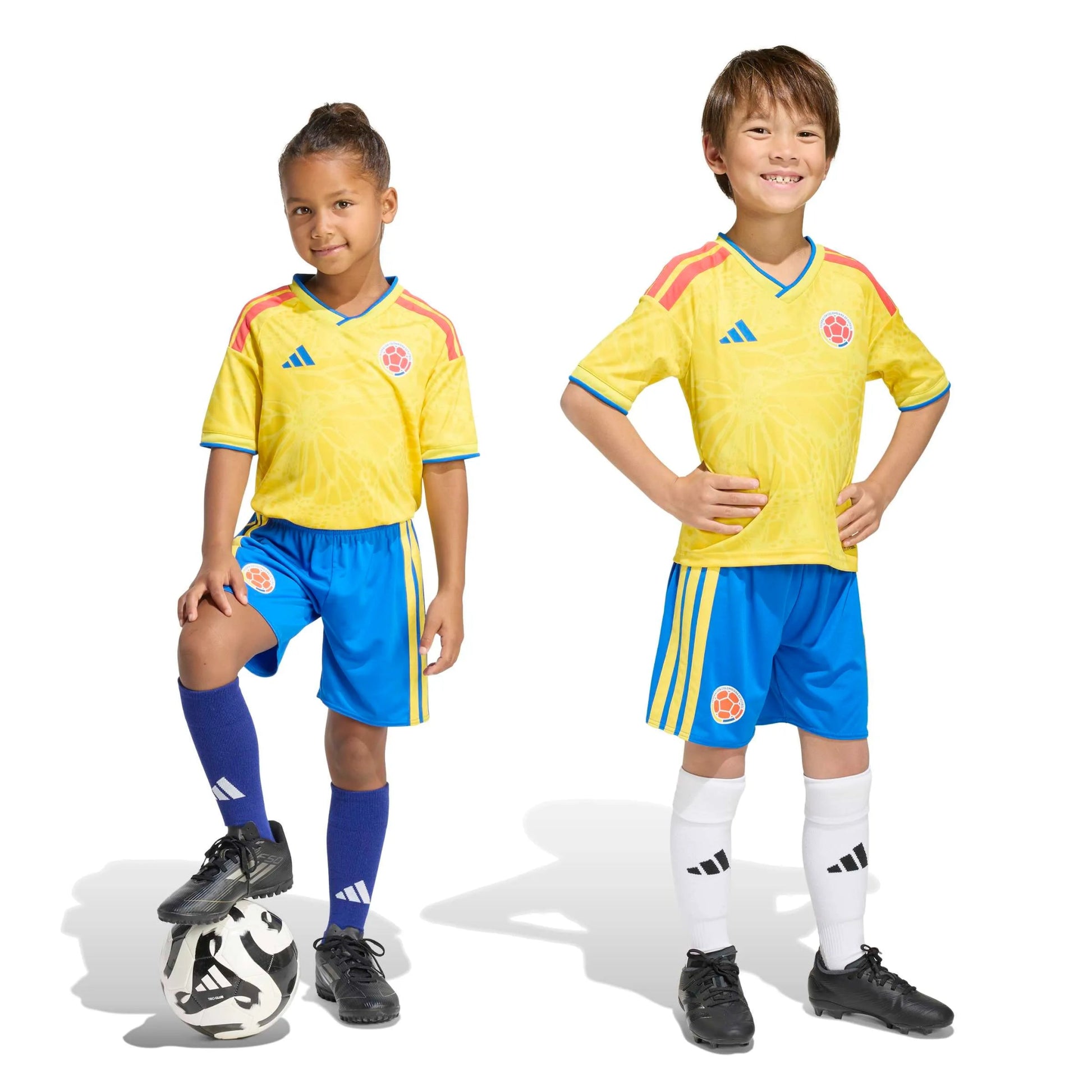 2026 Colombia Kid's Home Mini Kit Impact Yellow / Glory Blue - Adidas