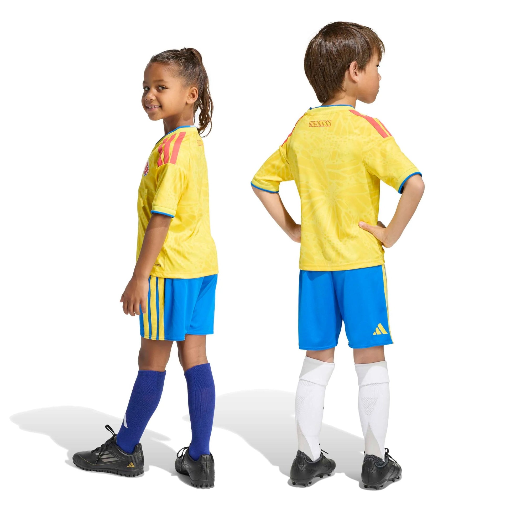 2026 Colombia Kid's Home Mini Kit Impact Yellow / Glory Blue - Adidas