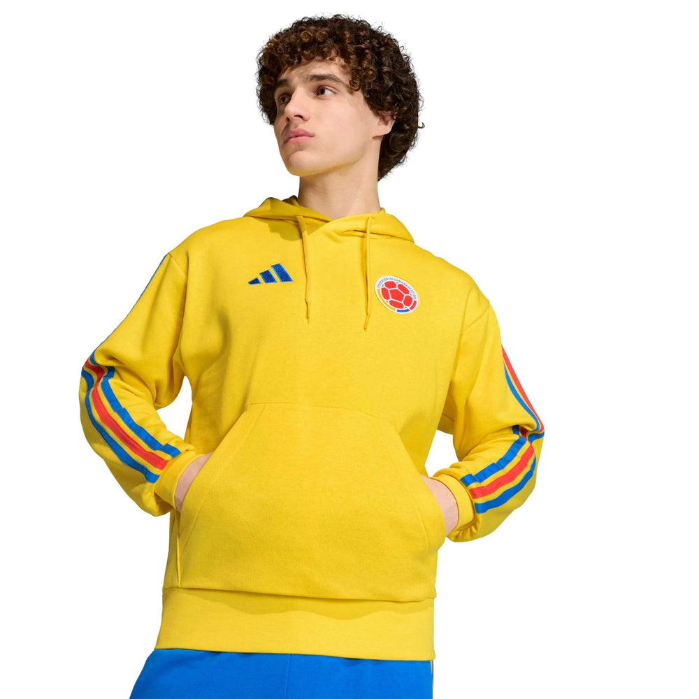 2026 Colombia Men's DNA Fleece Hoodie Impact Yellow - Adidas