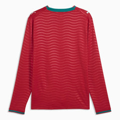 2026 Portugal Men's Stadium Home Long-Sleeve Soccer Jersey Club Red-Green Lagoon - Puma