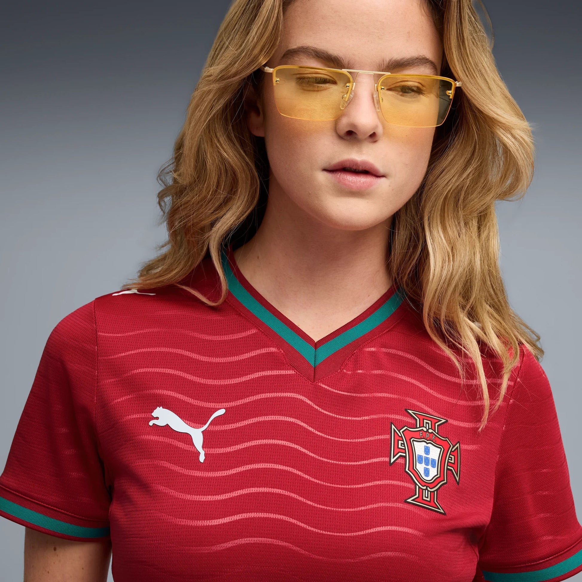 2026 Portugal Women's Stadium Home Soccer Jersey Club Red-Green Lagoon - Puma