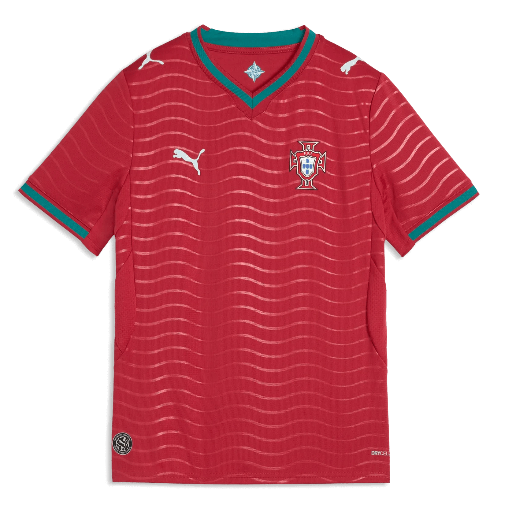 2026 Portugal Youth Stadium Home Soccer Jersey Club Red-Green Lagoon - Puma