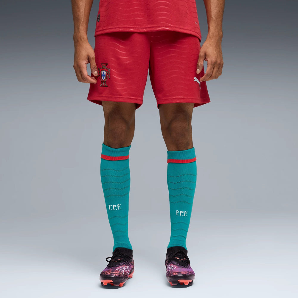 2026 Portugal Men's Stadium Home Shorts Club Red-Green Lagoon - Puma