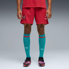 2026 Portugal Men's Stadium Home Shorts Club Red-Green Lagoon - Puma