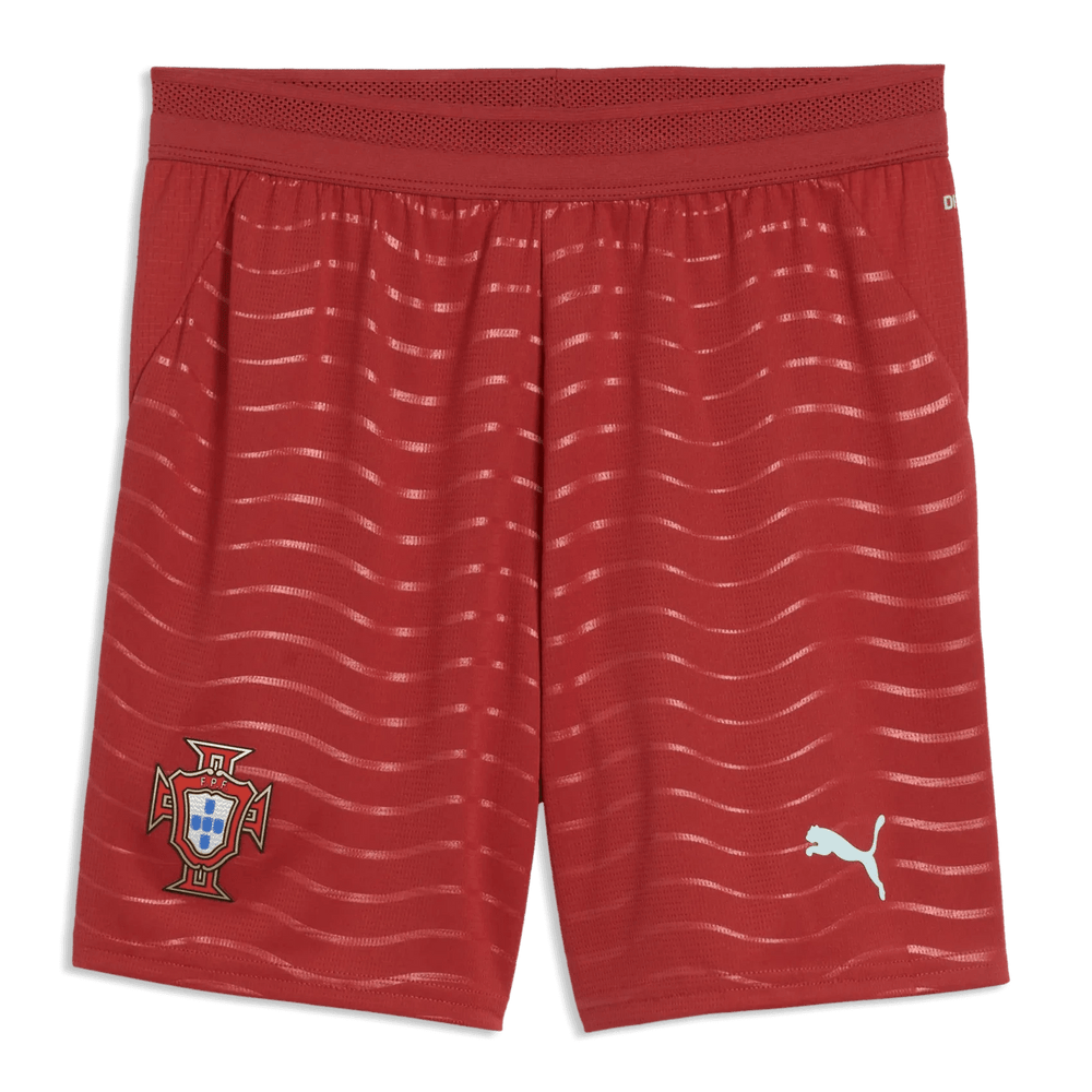 2026 Portugal Youth Stadium Home Shorts Club Red-Green Lagoon - Puma