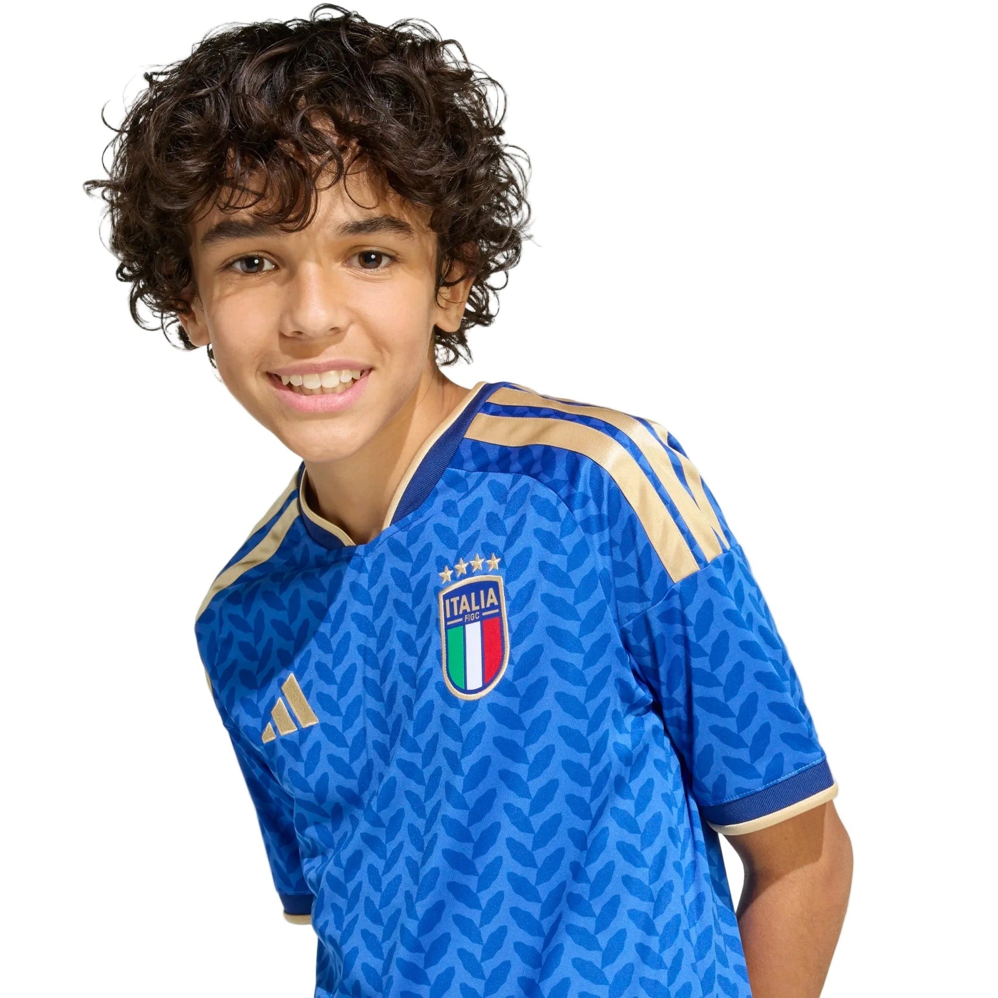 2026 Italy Youth Stadium Home Soccer Jersey Bold Blue - Adidas