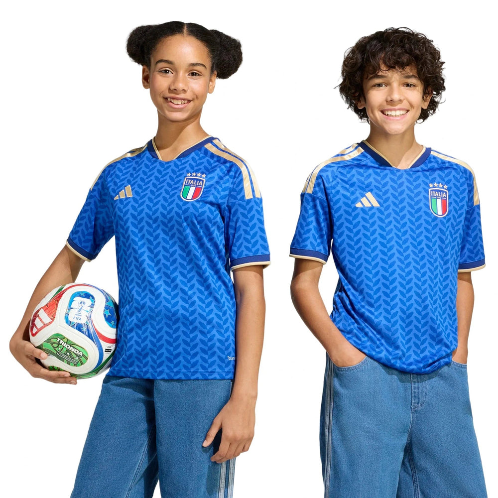 2026 Italy Youth Stadium Home Soccer Jersey Bold Blue - Adidas