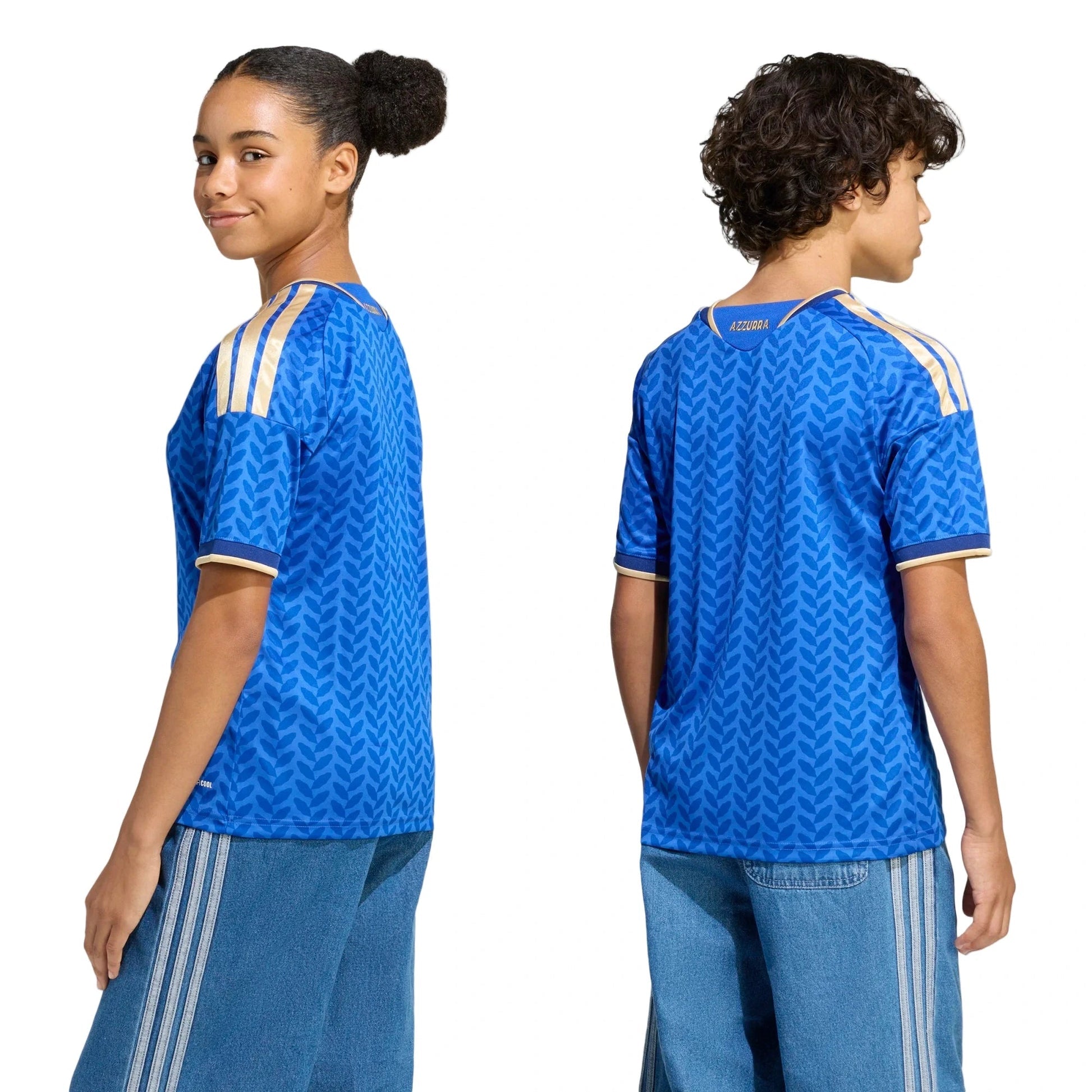 2026 Italy Youth Stadium Home Soccer Jersey Bold Blue - Adidas