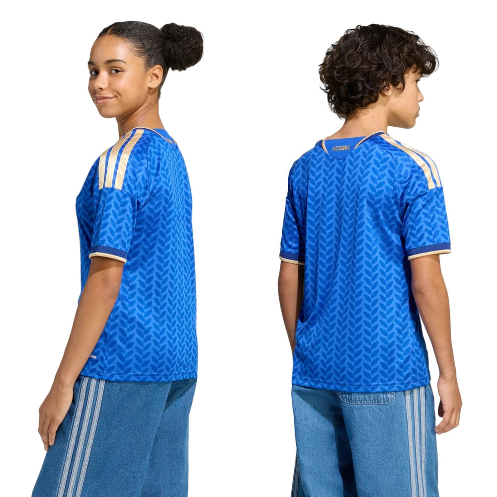2026 Italy Youth Stadium Home Soccer Jersey Bold Blue - Adidas
