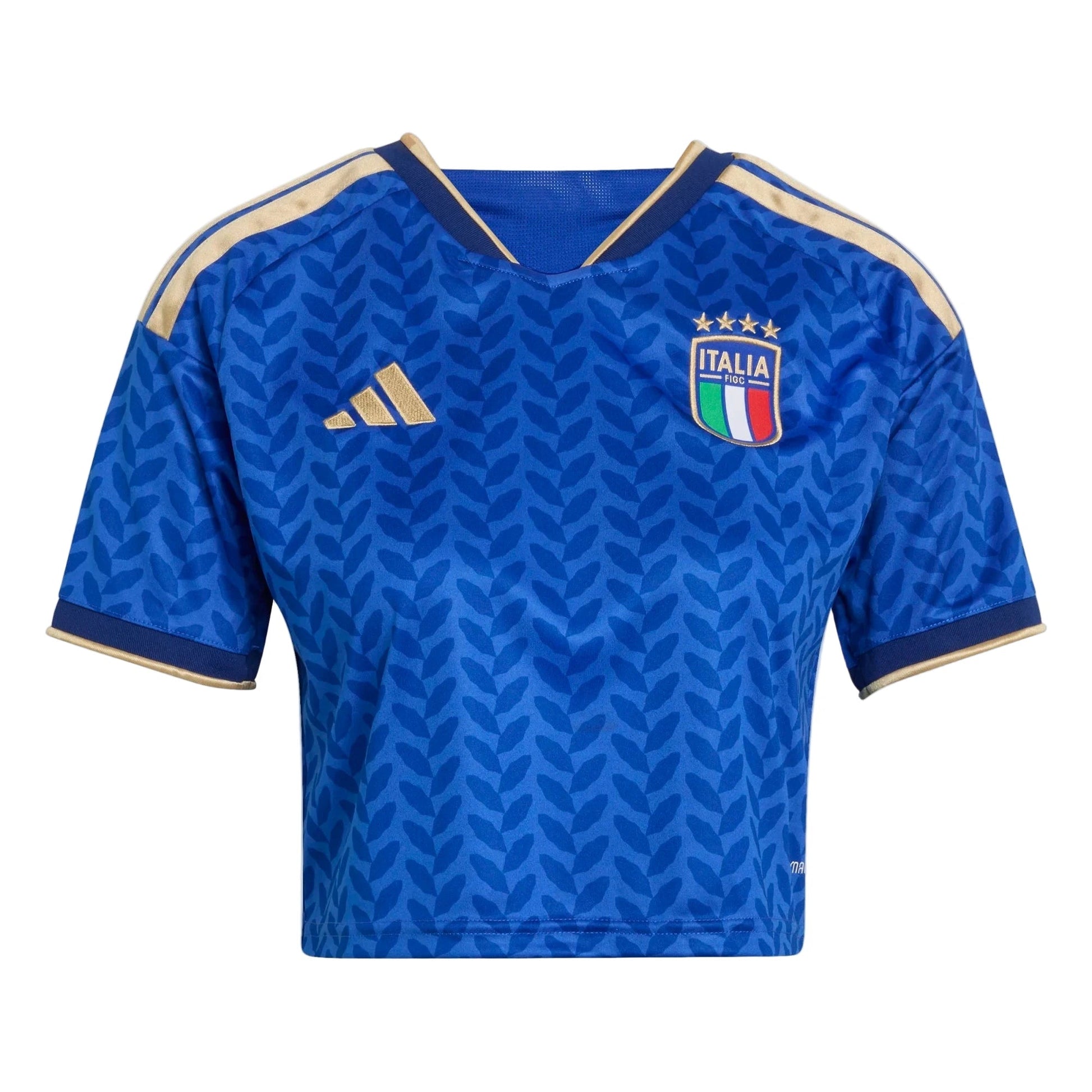 2026 Italy Women's Stadium Home Cropped Soccer Jersey Bold Blue - Adidas
