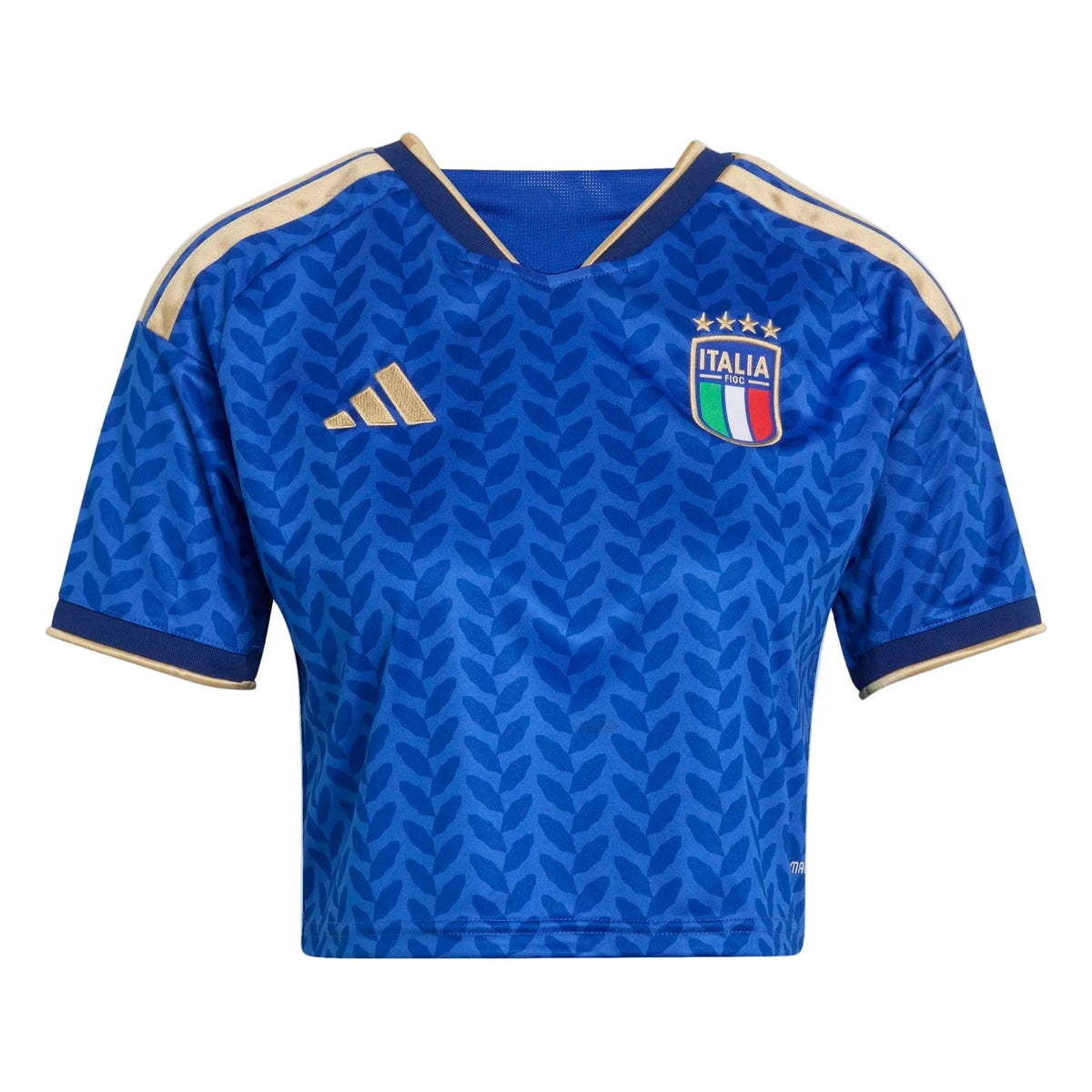 2026 Italy Women's Stadium Home Cropped Soccer Jersey Bold Blue - Adidas