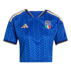 2026 Italy Women's Stadium Home Cropped Soccer Jersey Bold Blue - Adidas