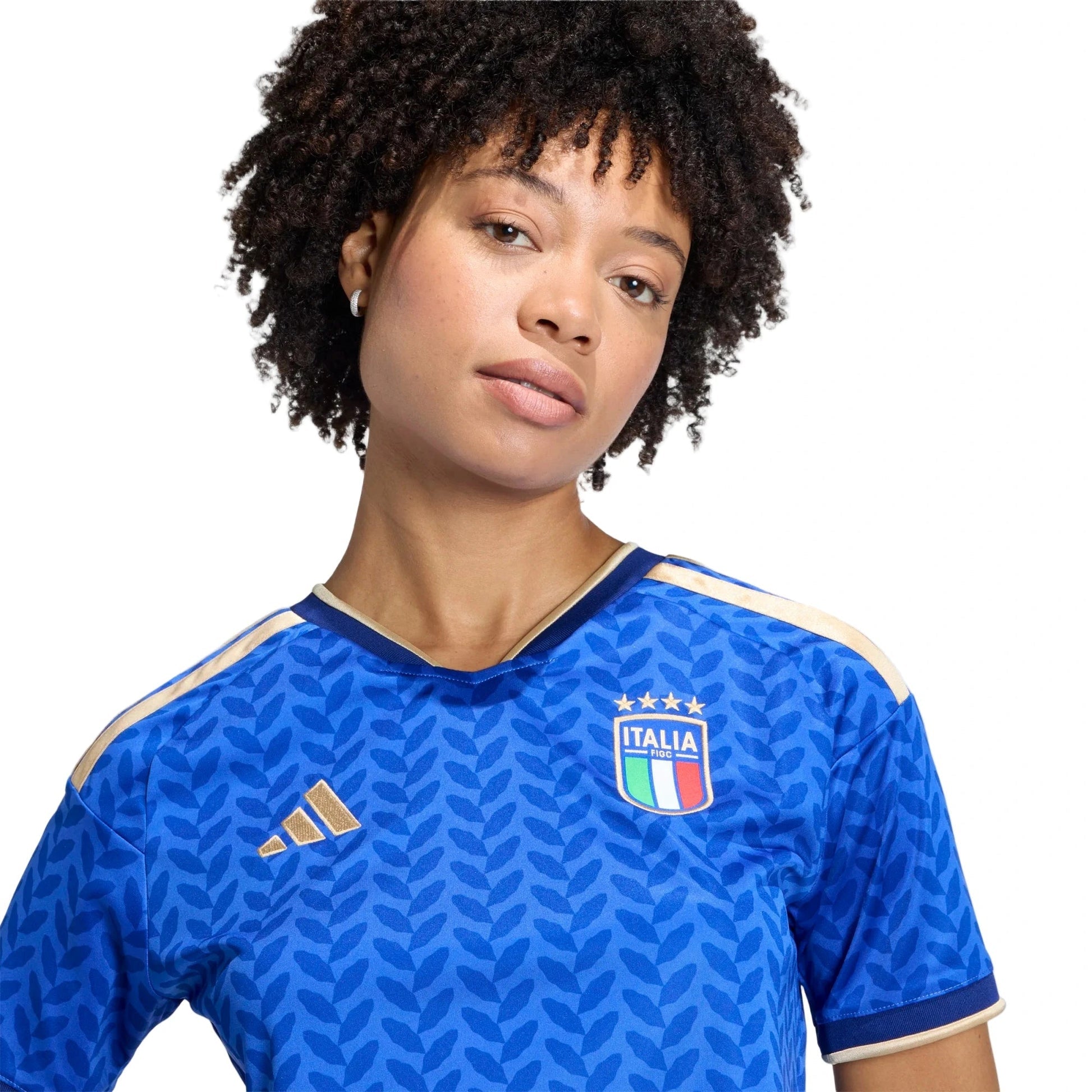 2026 Italy Women's Stadium Home Cropped Soccer Jersey Bold Blue - Adidas