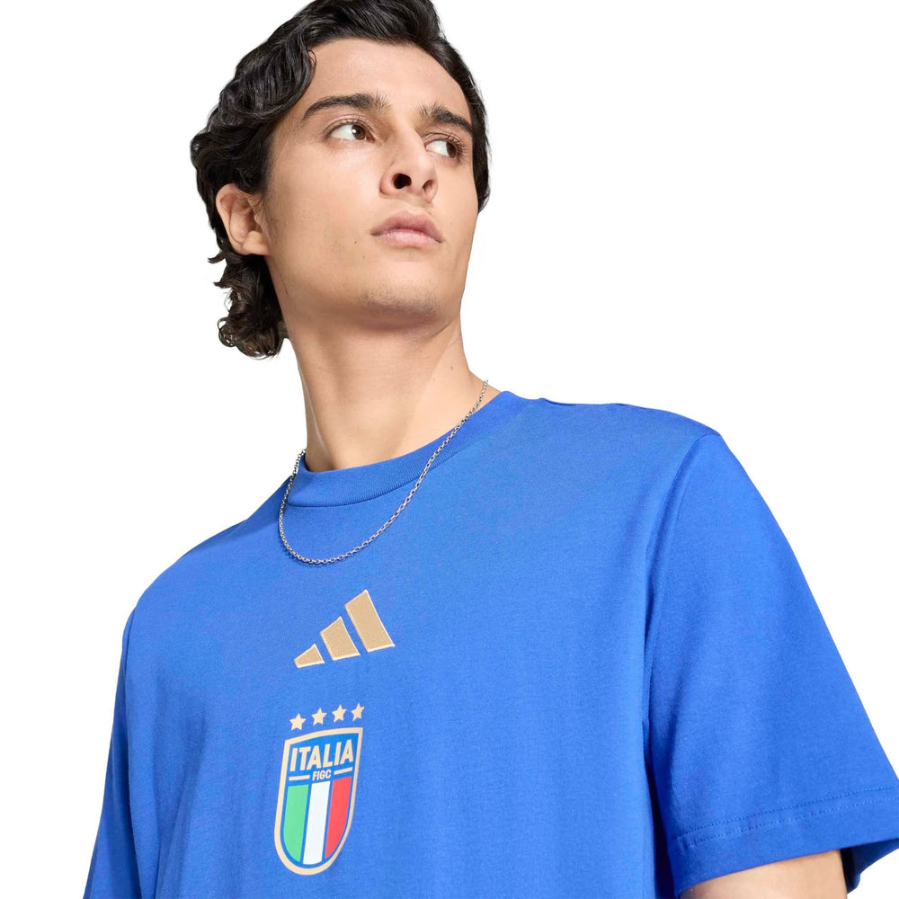 2026 Italy Men's DNA Graphic Tee Bold Blue - Adidas