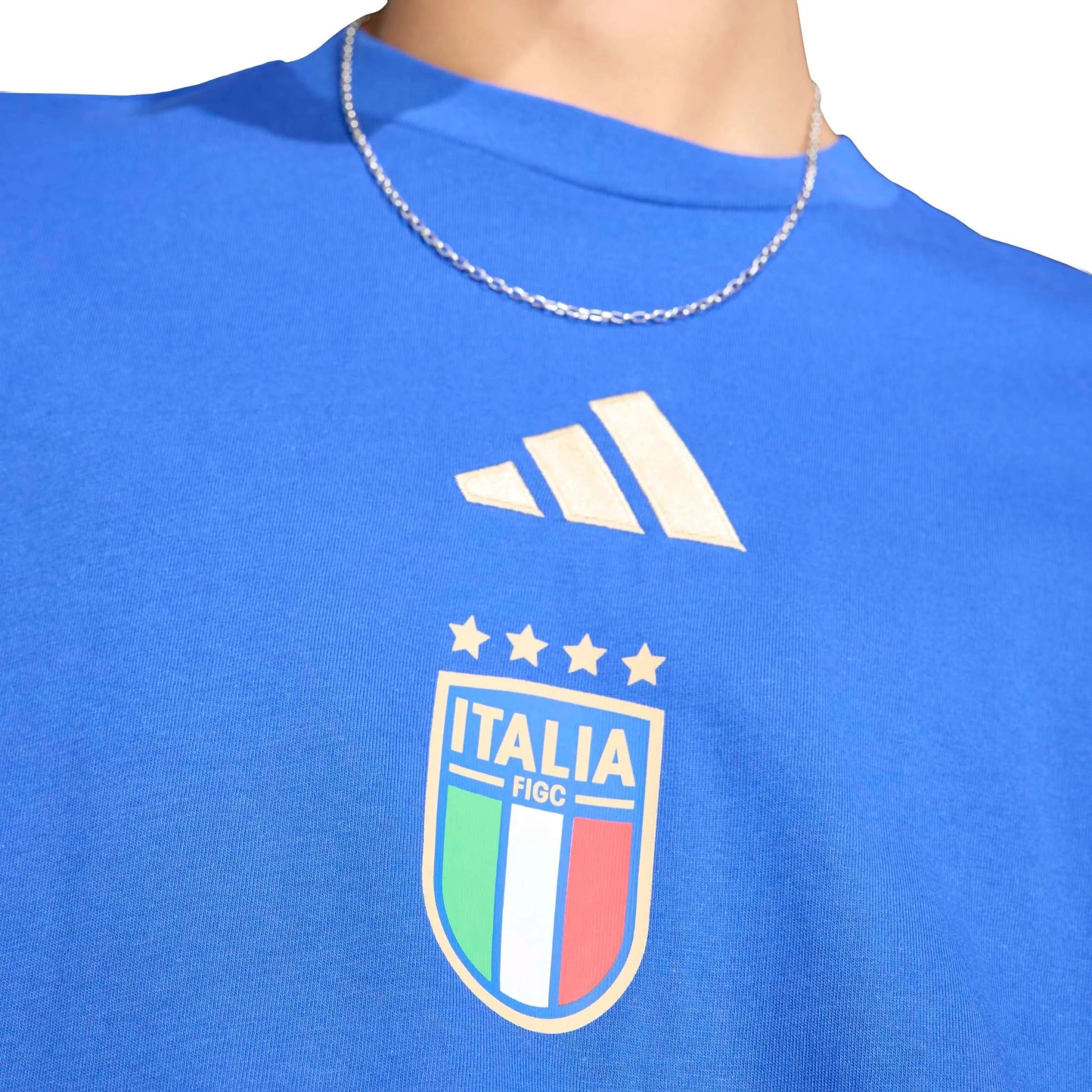 2026 Italy Men's DNA Graphic Tee Bold Blue - Adidas