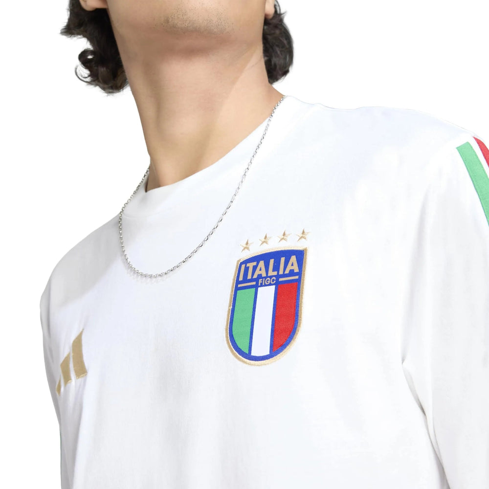 2026 Italy Men's DNA Tee White - Adidas