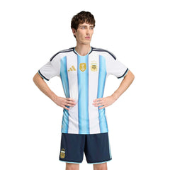 2026 Argentina Men's Authentic Home Soccer Jersey White / Icey Blue / Light Blue - Adidas