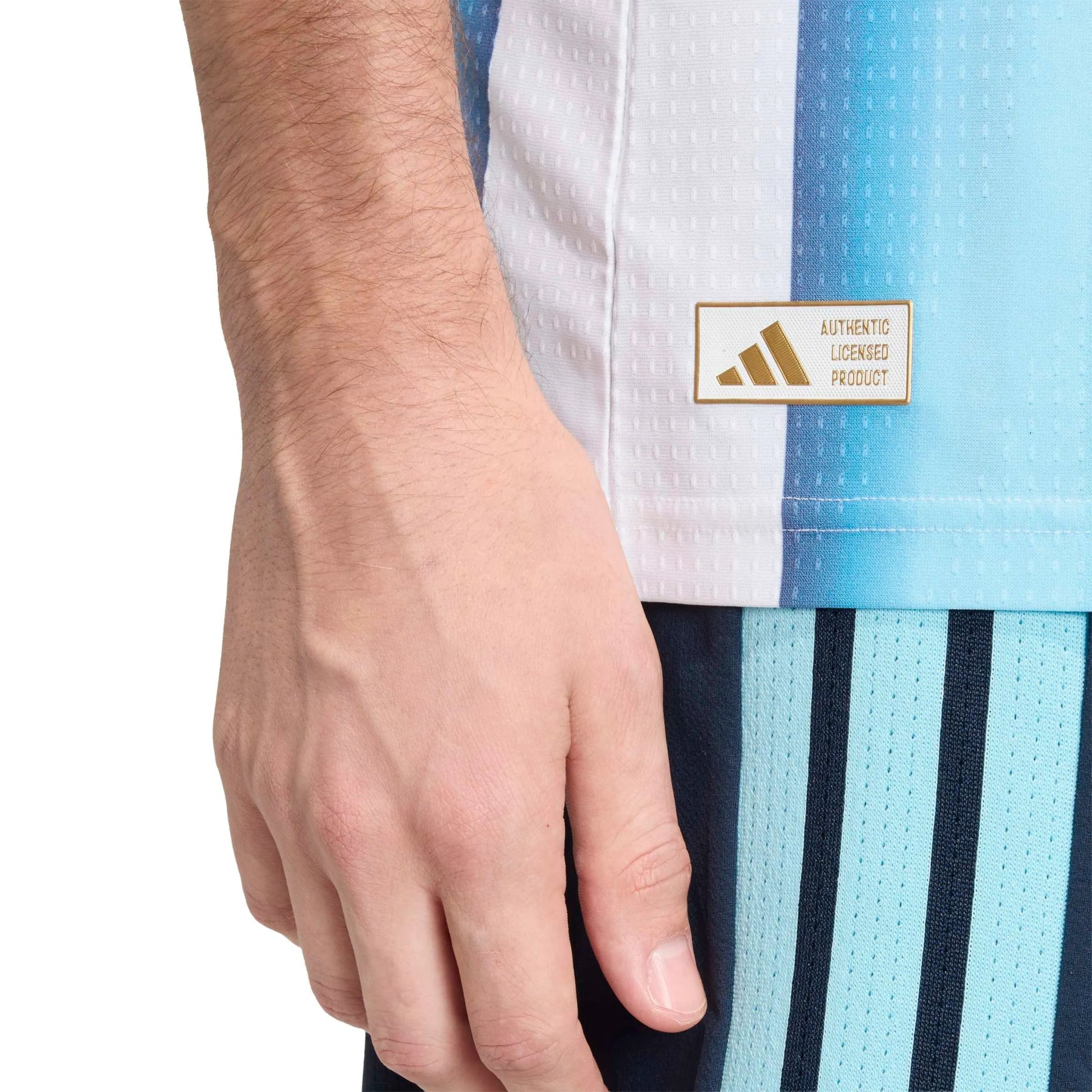 2026 Argentina Men's Authentic Home Soccer Jersey White / Icey Blue / Light Blue - Adidas