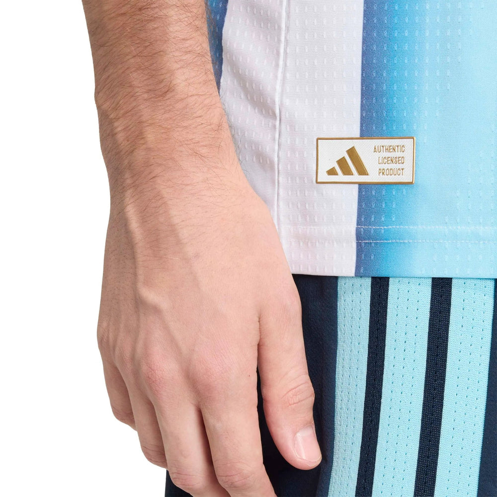 2026 Argentina Men's Authentic Home Soccer Jersey White / Icey Blue / Light Blue - Adidas