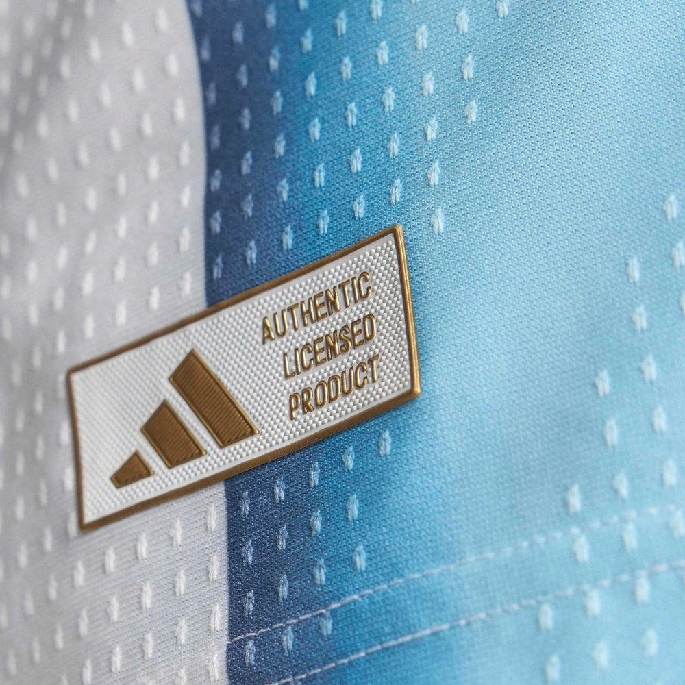 2026 Argentina Men's Authentic Home Messi #10 Soccer Jersey White / Icey Blue / Light Blue - Adidas