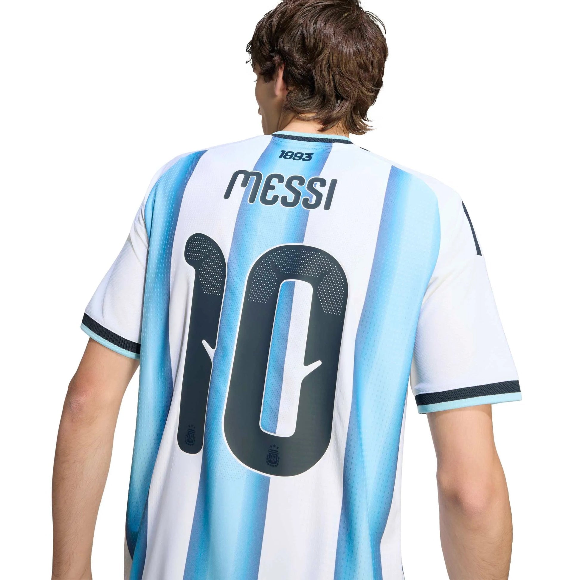 2026 Argentina Men's Authentic Home Messi #10 Soccer Jersey White / Icey Blue / Light Blue - Adidas
