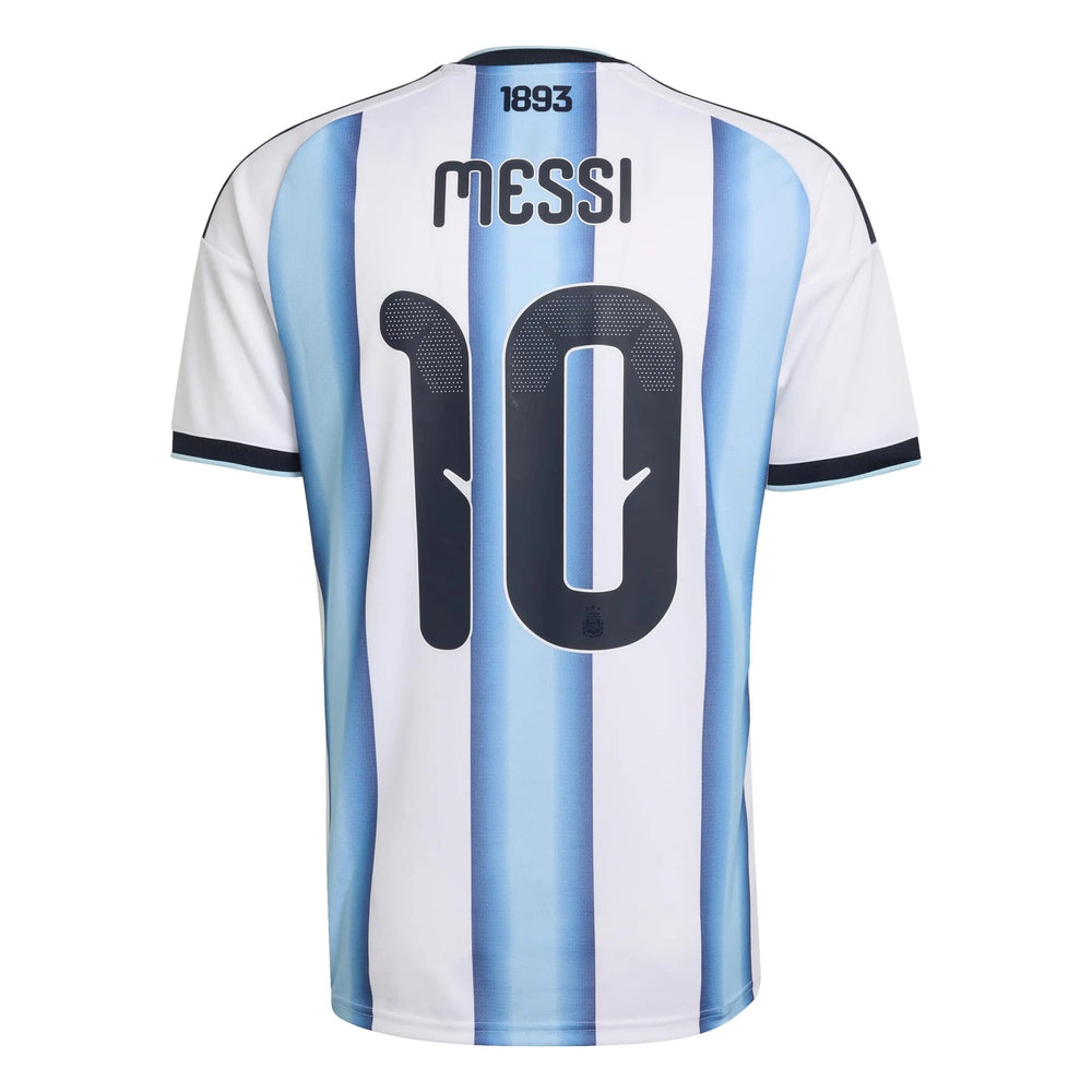 2026 Argentina Men's Stadium Home Messi #10 Soccer Jersey White / Icey Blue / Light Blue - Adidas