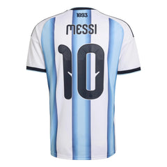 2026 Argentina Men's Stadium Home Messi #10 Soccer Jersey White / Icey Blue / Light Blue - Adidas