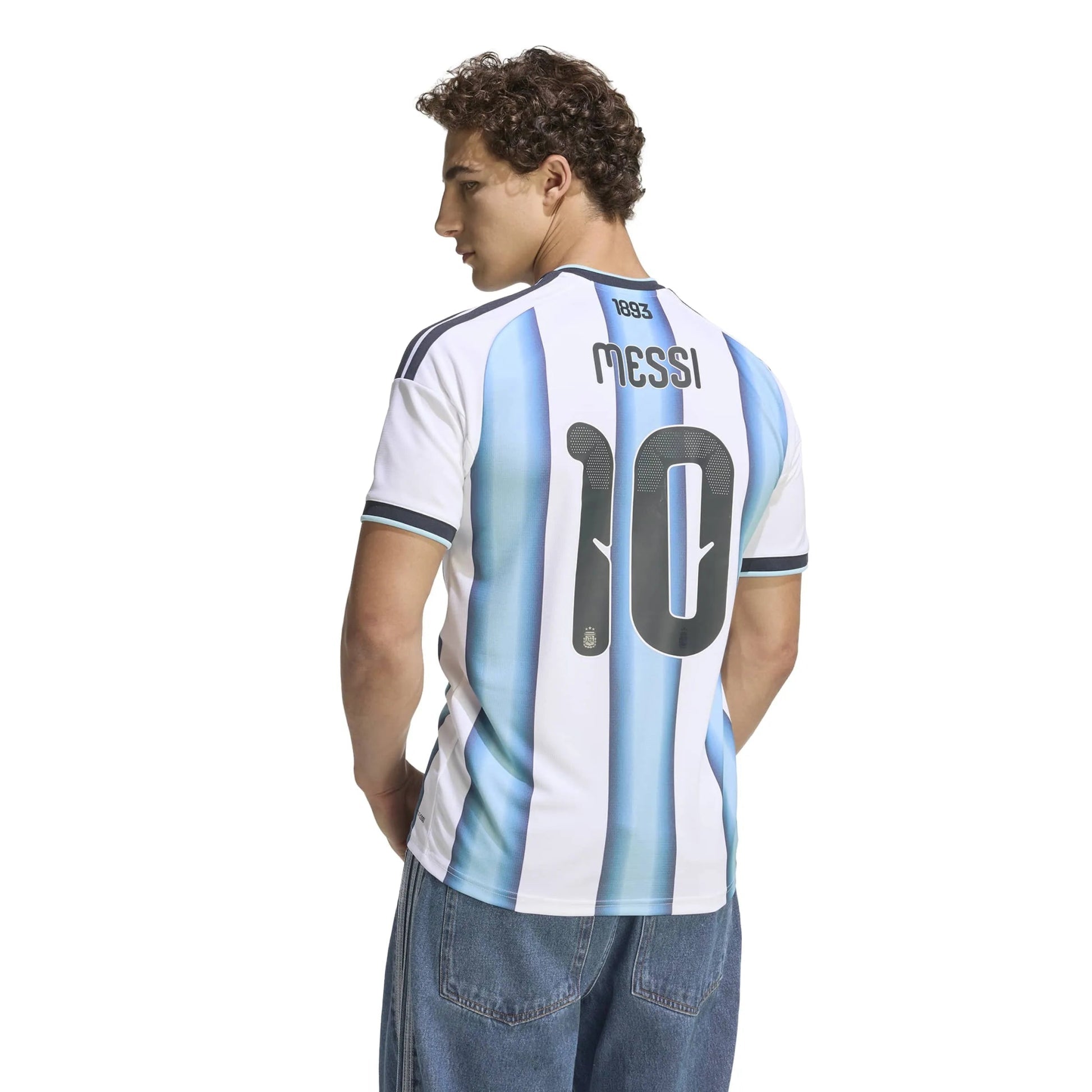 2026 Argentina Men's Stadium Home Messi #10 Soccer Jersey White / Icey Blue / Light Blue - Adidas